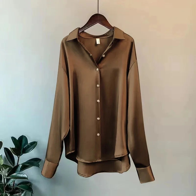 2025 camisa y blusas de primavera Jersey nuevo cárdigans mujer Top tejido coreano manga larga solapa botón elegancia dulce abrigos casuales