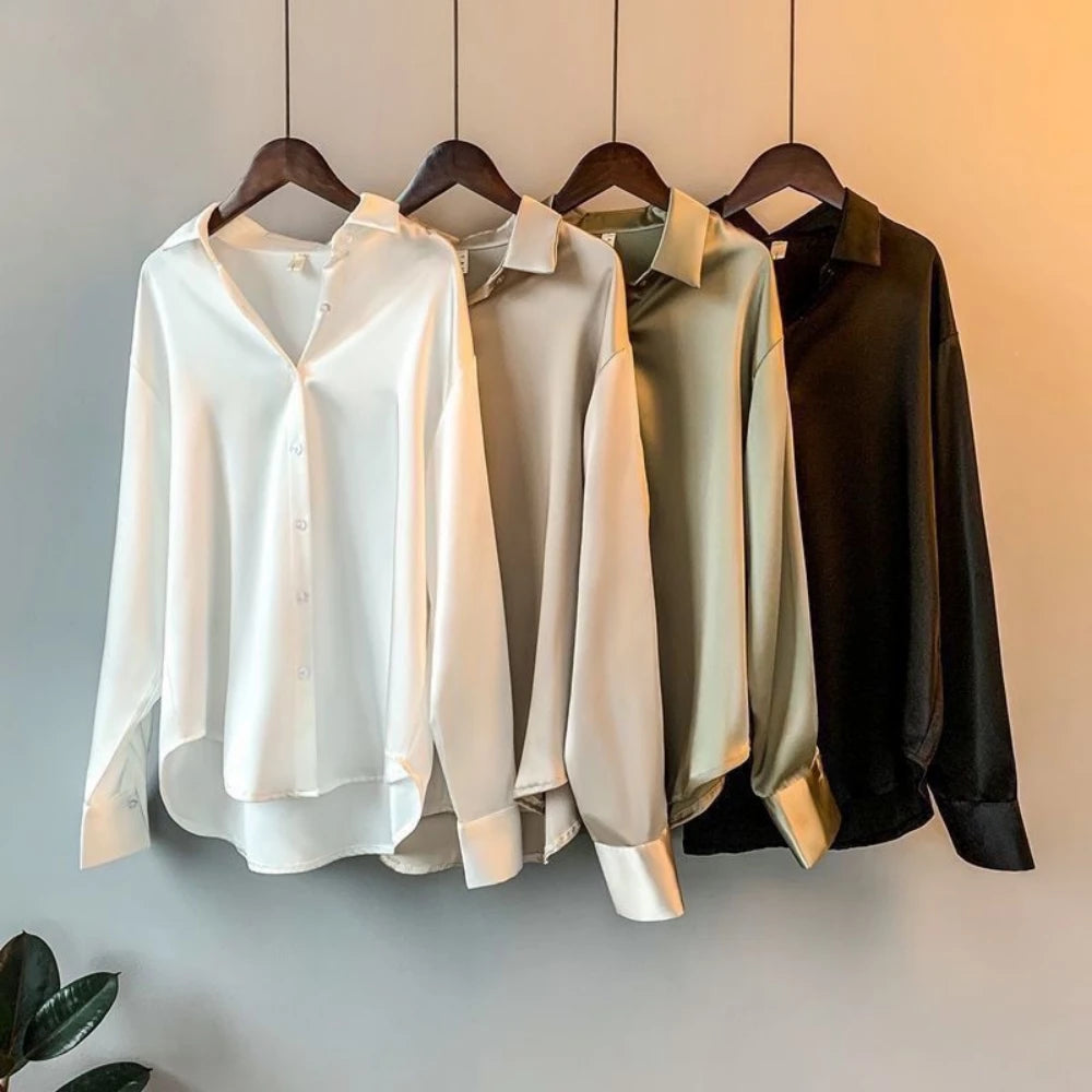 2025 camisa y blusas de primavera Jersey nuevo cárdigans mujer Top tejido coreano manga larga solapa botón elegancia dulce abrigos casuales