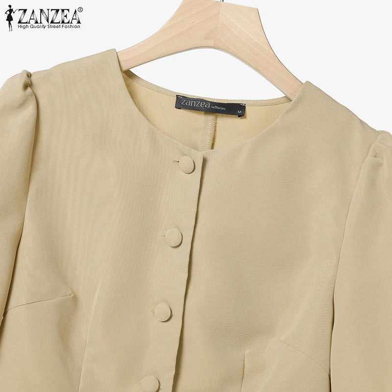 Conjuntos de vestidos informales de estilo japonés coreano, camisas de manga corta para mujer con faldas plisadas, trajes de moda, conjuntos a juego ZANZEA 2025