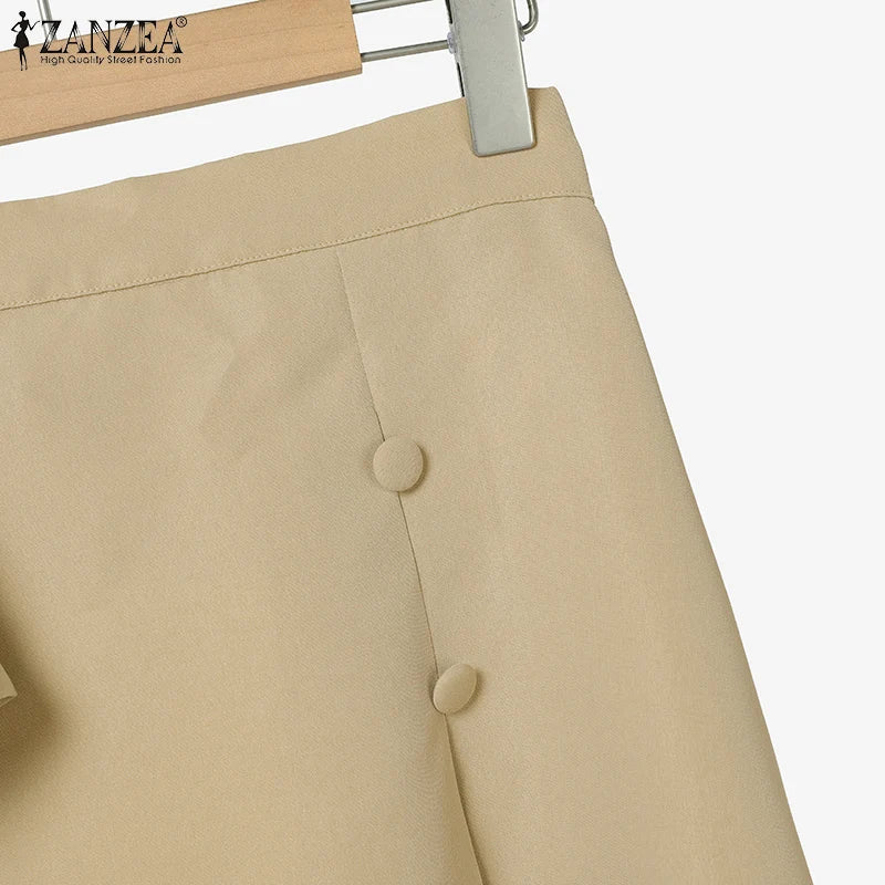 Conjuntos de vestidos informales de estilo japonés coreano, camisas de manga corta para mujer con faldas plisadas, trajes de moda, conjuntos a juego ZANZEA 2025