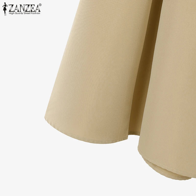 Conjuntos de vestidos informales de estilo japonés coreano, camisas de manga corta para mujer con faldas plisadas, trajes de moda, conjuntos a juego ZANZEA 2025