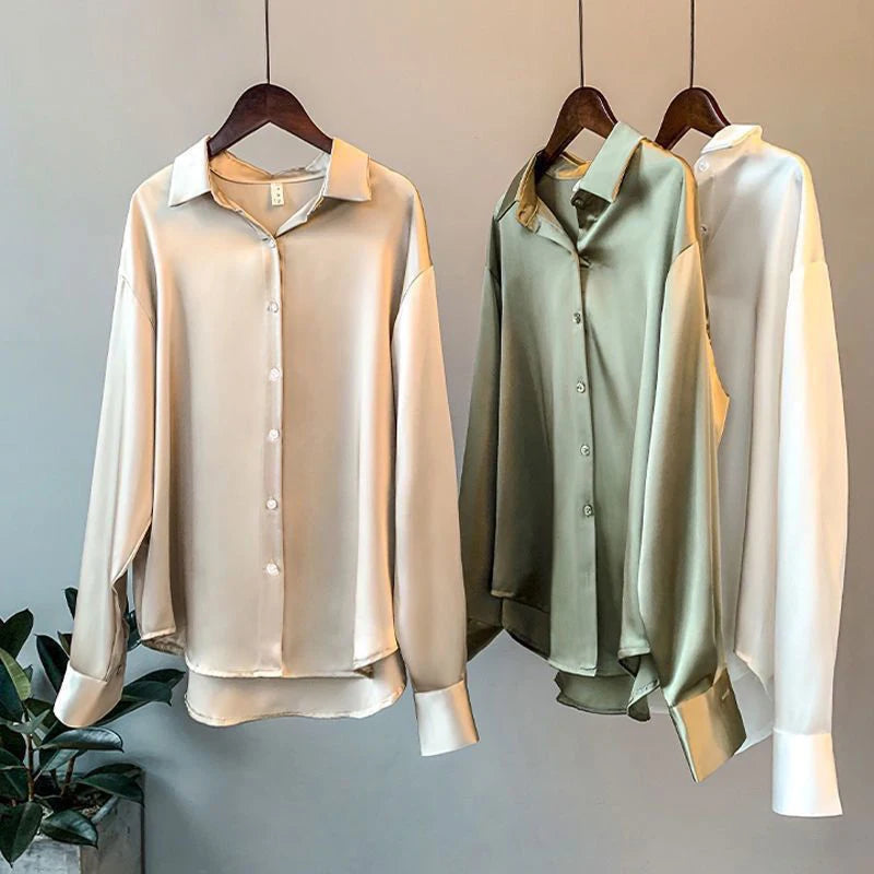 2025 camisa y blusas de primavera Jersey nuevo cárdigans mujer Top tejido coreano manga larga solapa botón elegancia dulce abrigos casuales