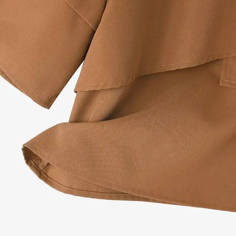 ZANZEA-Blusa de media manga para mujer, Tops de doble capa, camisa informal, Túnica de cuello redondo, Blusas lisas simples y elegantes de gran tamaño, verano 2025