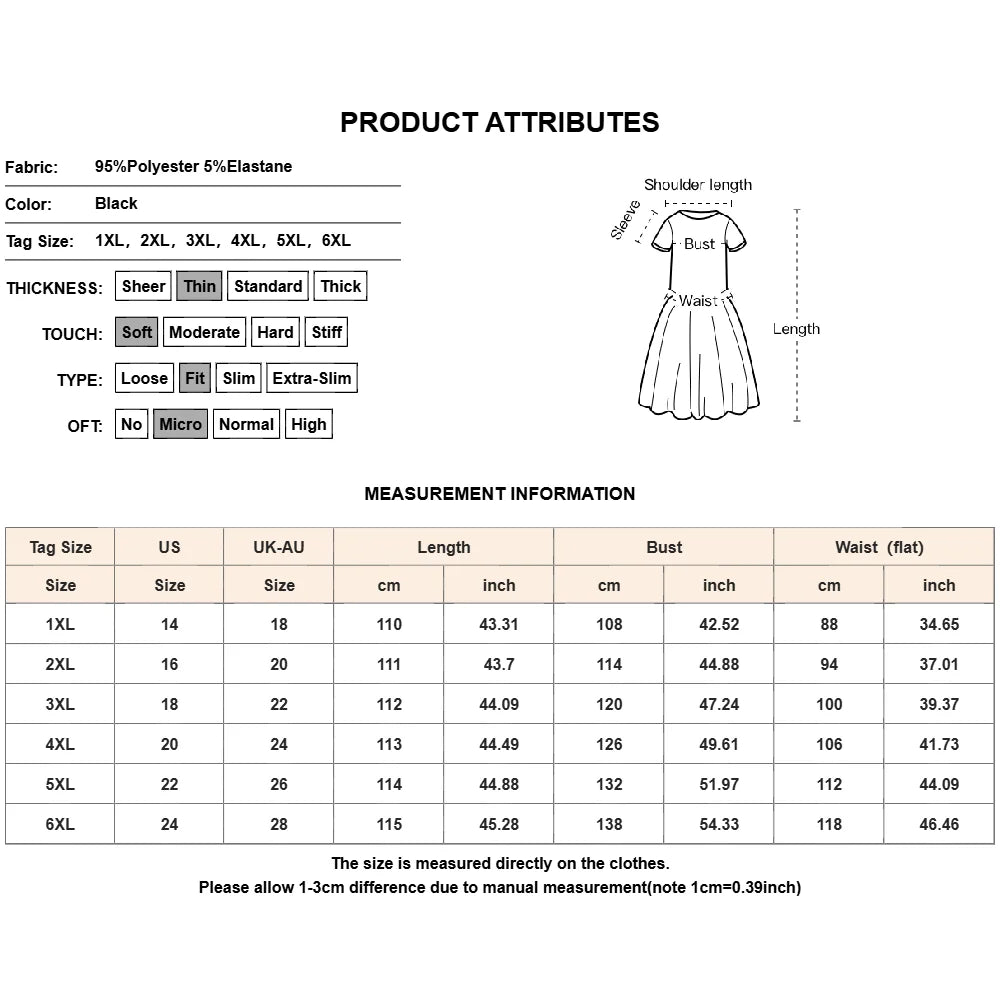 Vestidos de verano para mujer de talla grande, vestido largo sencillo de manga corta acampanado, vestido de fiesta de talla grande para mujer 5XL 6XL