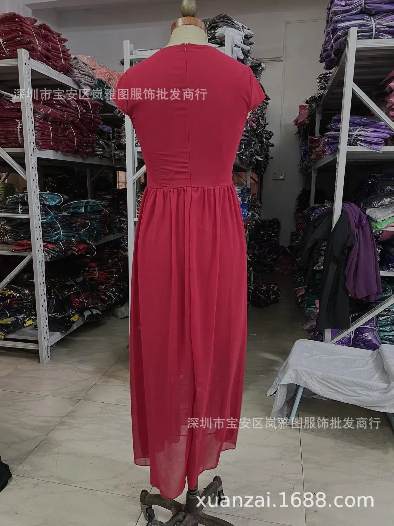 Vestido de noche de gasa de manga corta para mujer, vestido de fiesta femenino, monocromático, bohemio, largo, elegante, nuevo, 2022
