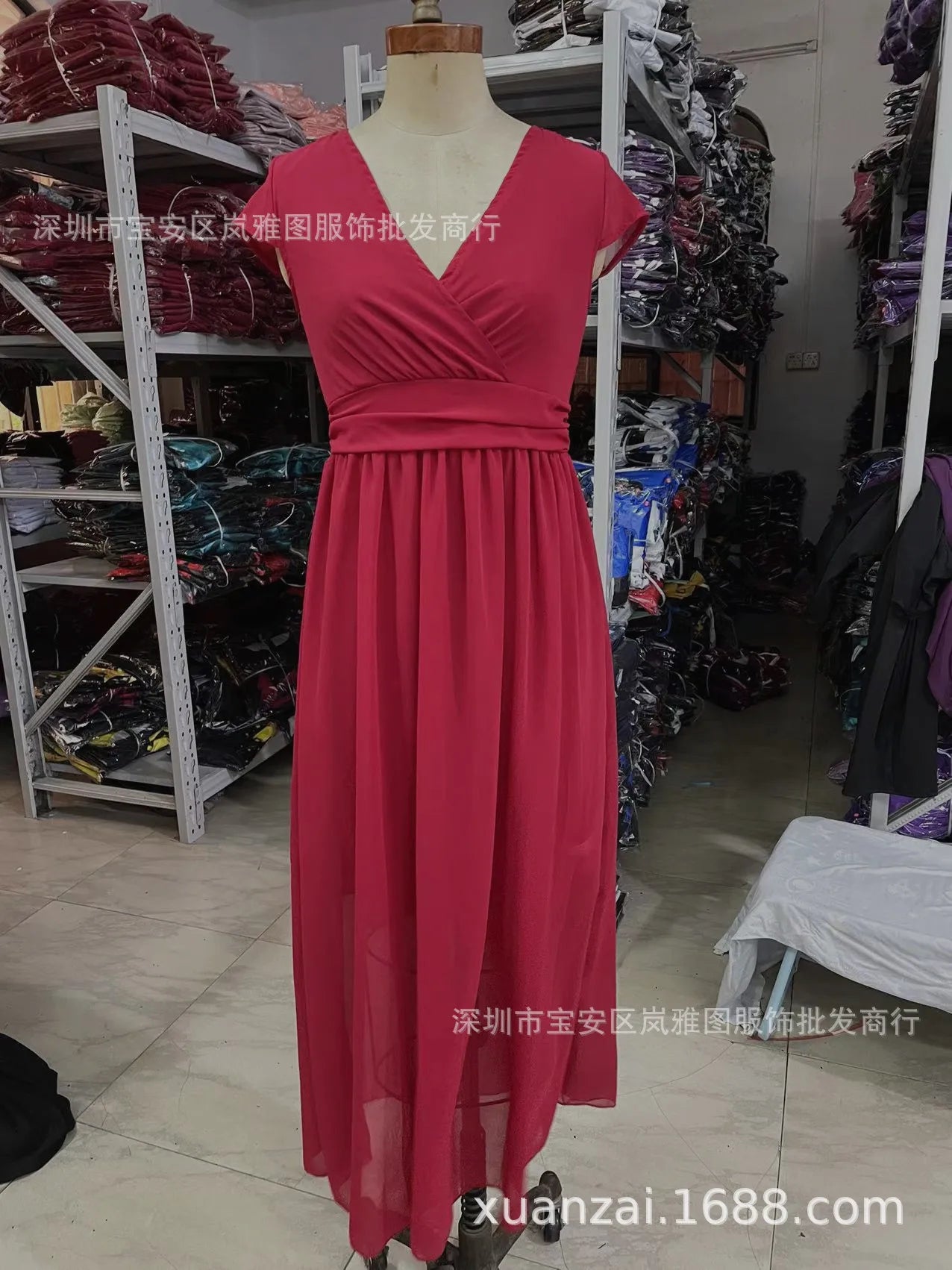 Vestido de noche de gasa de manga corta para mujer, vestido de fiesta femenino, monocromático, bohemio, largo, elegante, nuevo, 2022